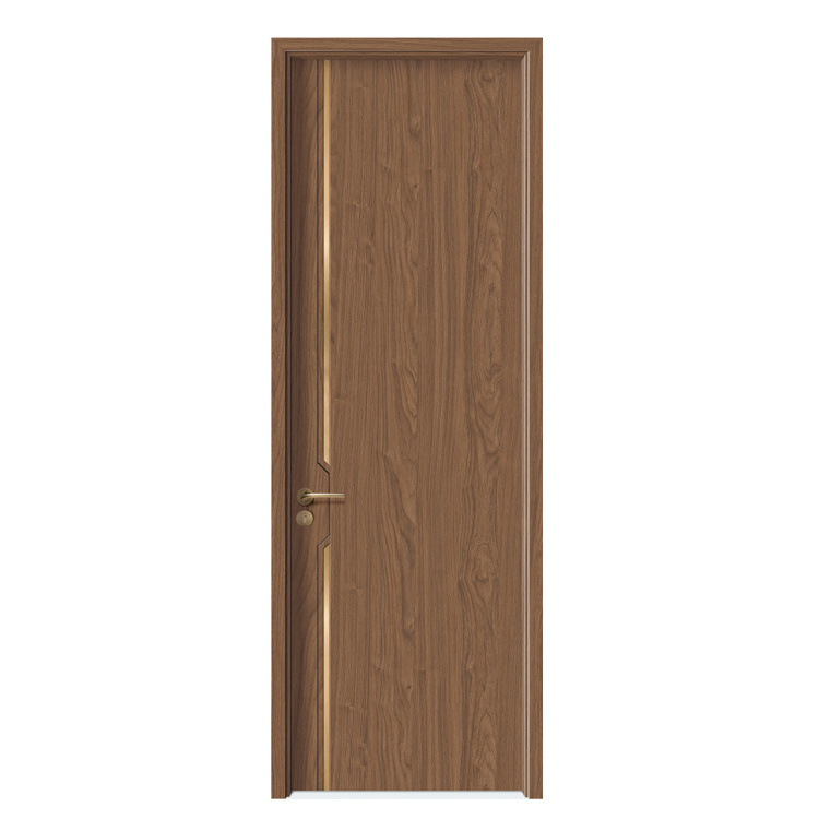 Eco-friendly Paint-Free Wooden Doors Scratch Resistant Melamine Veneer Internal Doors For House