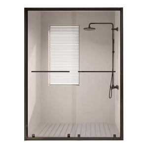 Factory Direct Sale   Sliding Glass Door For Bathroom Tempered Glass Shower Cabin Bathroom Glass Shower