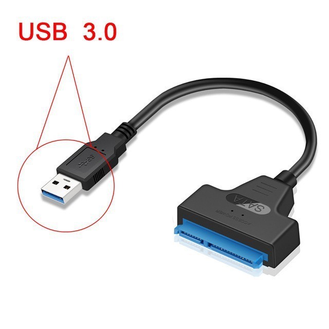 SATA to USB 3.0 2.0 Cable up to 6 Gbps for 2.5 Inch External HDD SSD Hard Drive SATA 3 22 Pin Adapter USB 3.0 to SATA III Cord