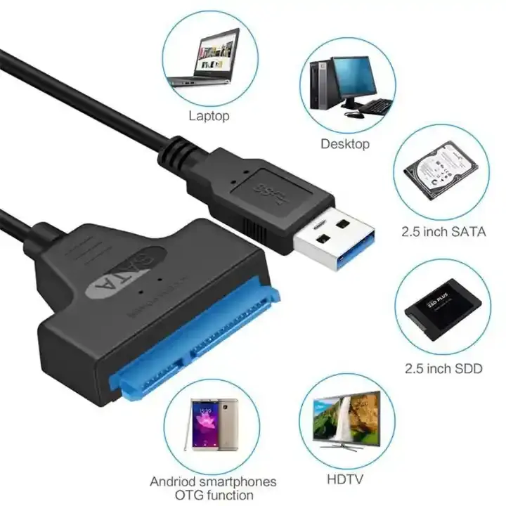 USB 3.0 To SATA 22Pin External Converter Cable SATA Drives External Hard Drive