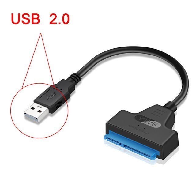 SATA to USB 3.0 2.0 Cable up to 6 Gbps for 2.5 Inch External HDD SSD Hard Drive SATA 3 22 Pin Adapter USB 3.0 to SATA III Cord