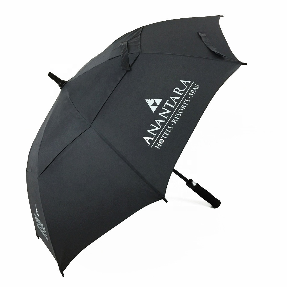 Large 30 Inch Promotional Golf Umbrellas With Logo Prints Custom