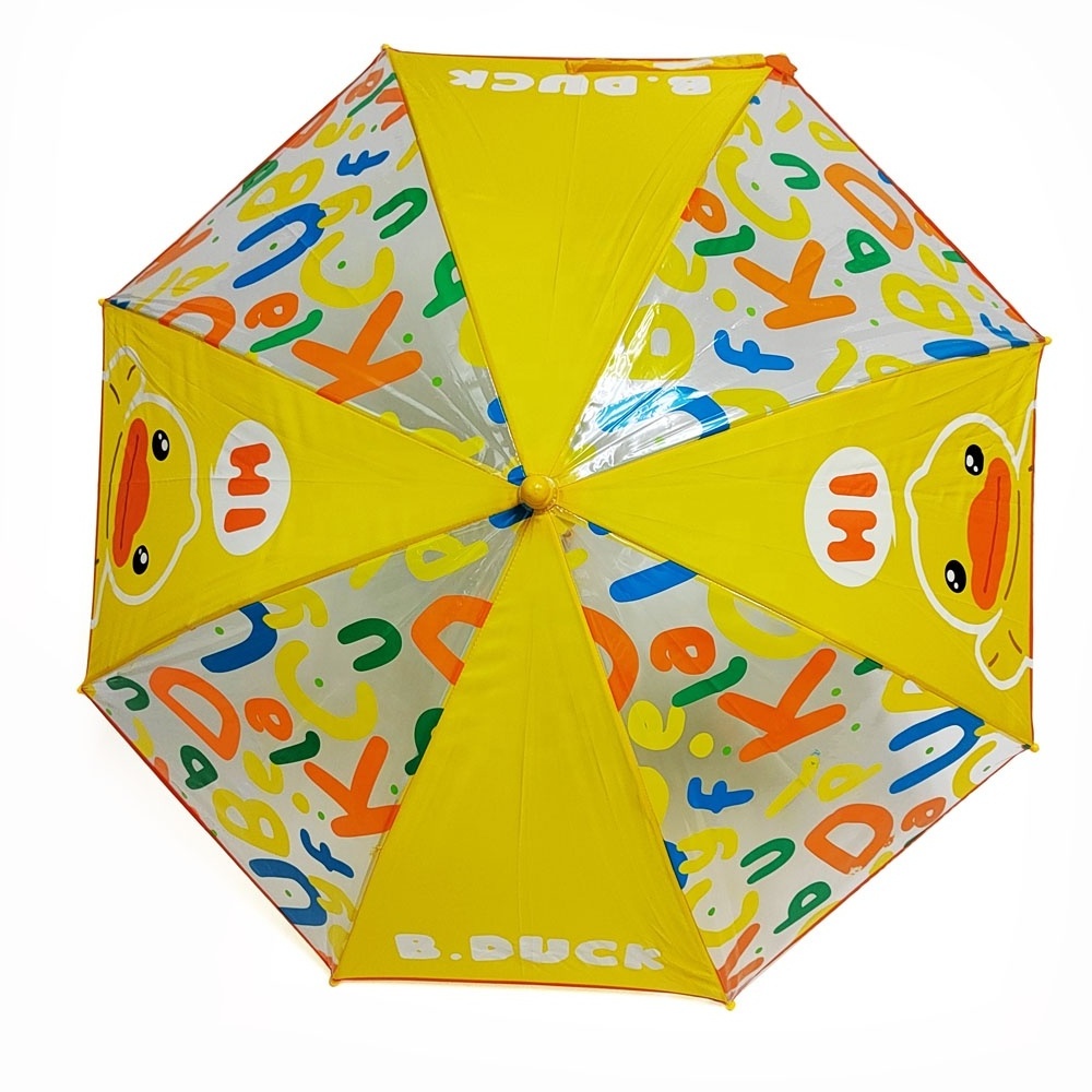 Cute Mini Cartoon Clear School Kids Umbrellas for the Rain