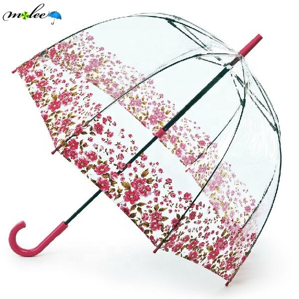 Custom Print PVC Transparent Umbrella for Kid and Adult