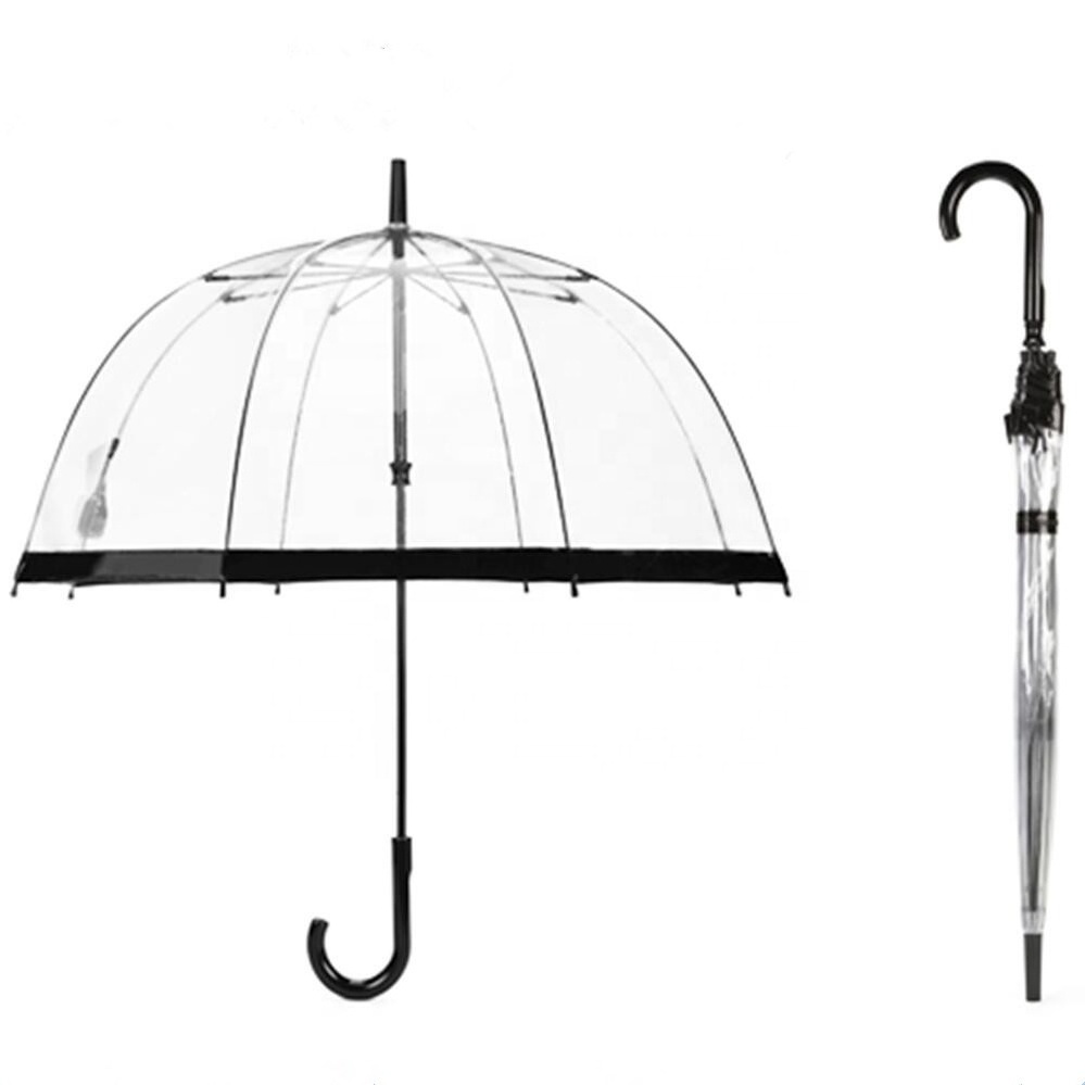 Custom Print PVC Transparent Umbrella for Kid and Adult