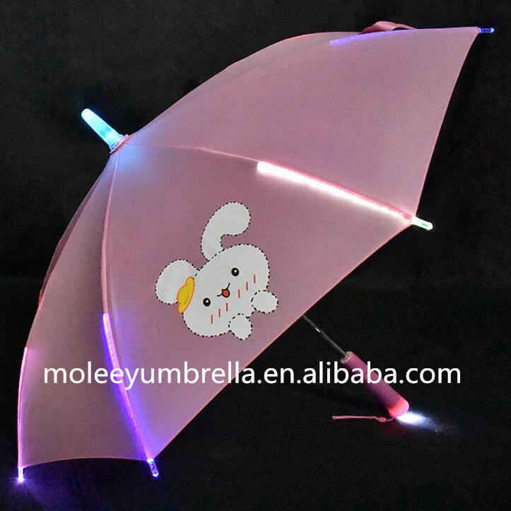 Wholesale 19 Inches Flashlight 7 Colors Led Children Umbrellas For Kids