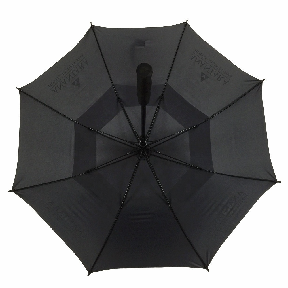 Promotional double layer windproof carbon fiber durability sport golf umbrella