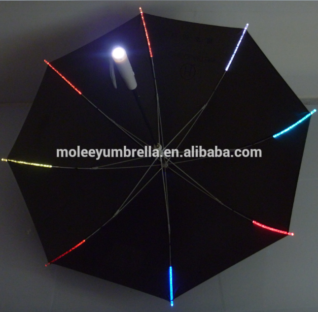 Newest Design Handle LED Light Umbrella Promotional Umbrella With LED Light