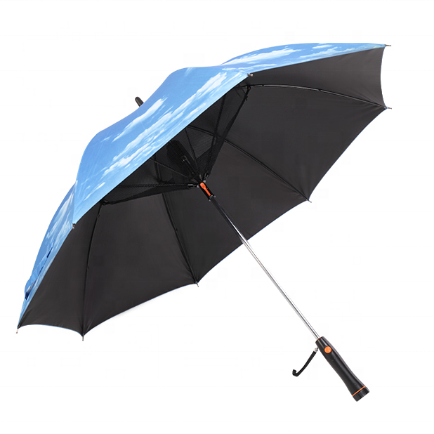 China Umbrella Factory Cheap Outdoor UV Protective Smart Market Umbrella With Fan