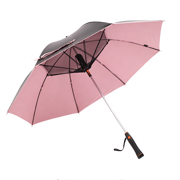 China Umbrella Factory Cheap Outdoor UV Protective Smart Market Umbrella With Fan