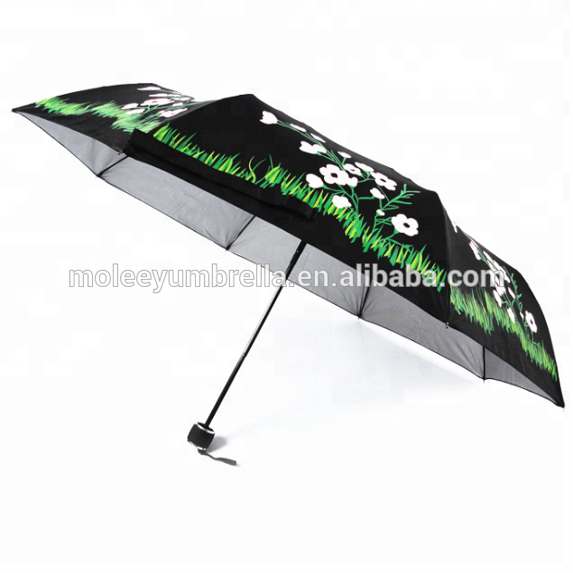 Boys Girls Anti UV Color Changing Cute Cartoon Pictures Clear Plastic Small Folding Umbrella For Kids