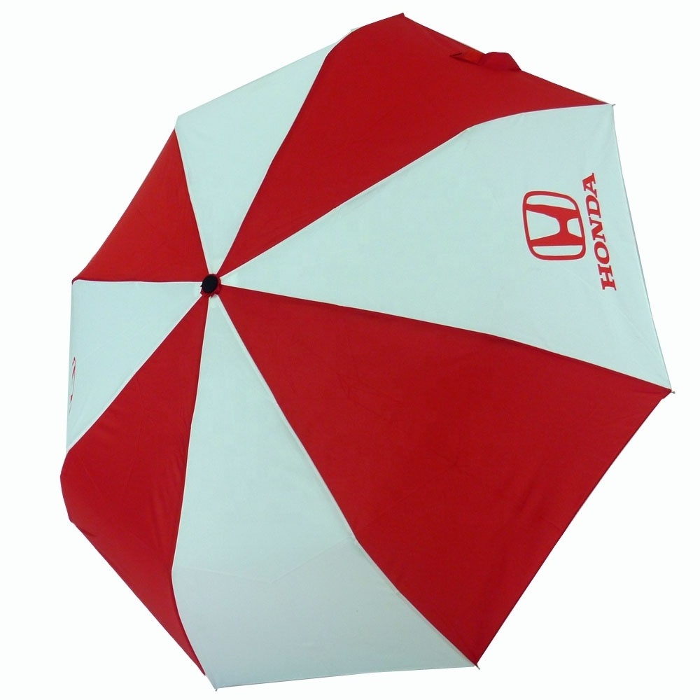 Company In China Buy 23 Inch Happy Fashion Custom Print Automatic Open 2 Tone Foldable Rain Umbrella