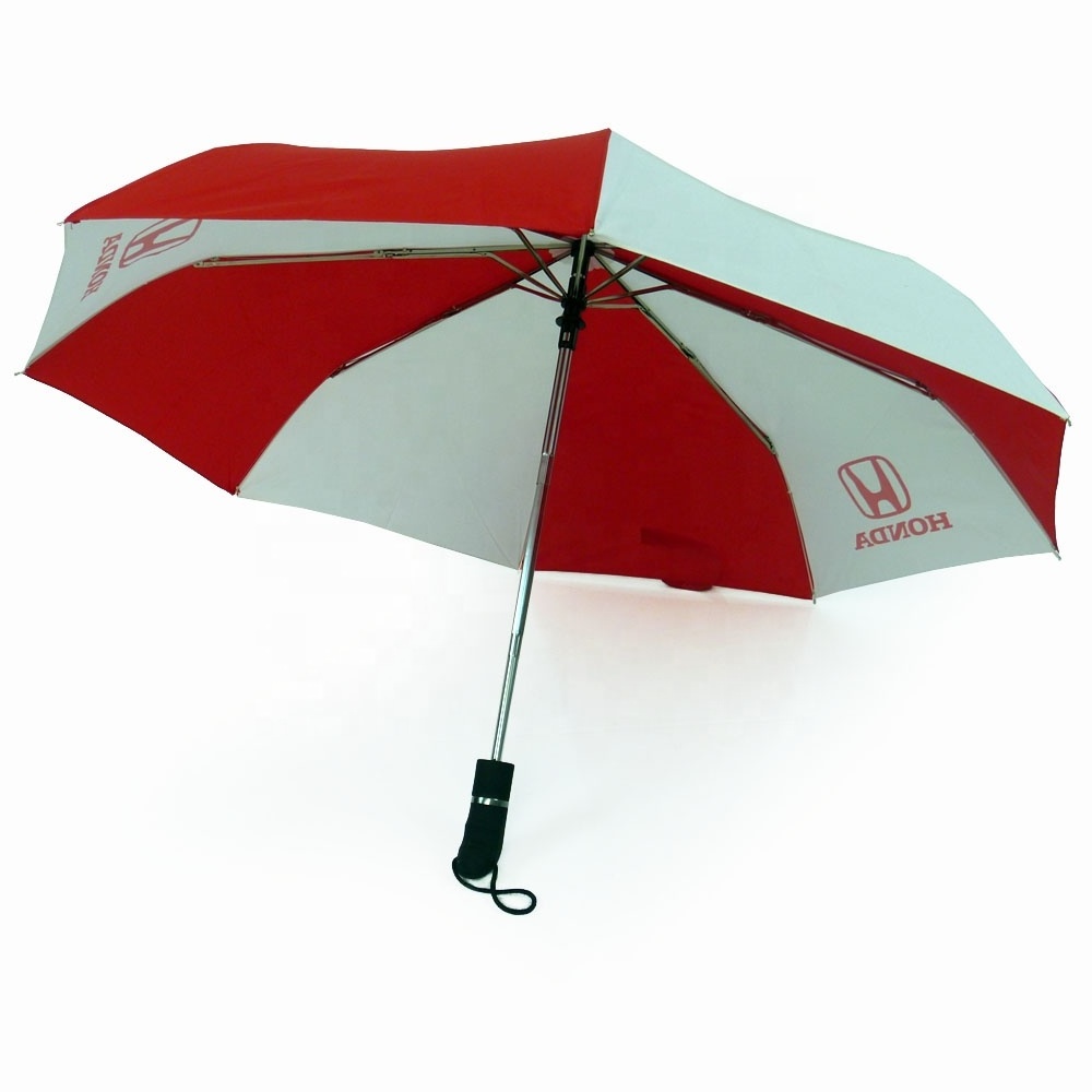 Company In China Buy 23 Inch Happy Fashion Custom Print Automatic Open 2 Tone Foldable Rain Umbrella