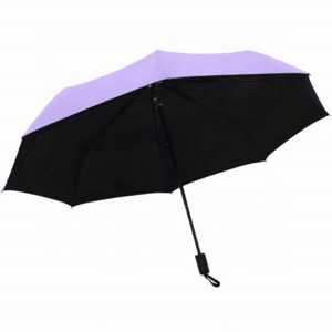 High Quality Japanese Outdoor Extra Large Purple Personal Telescoping 3 Folding Sun And Rain Umbrella