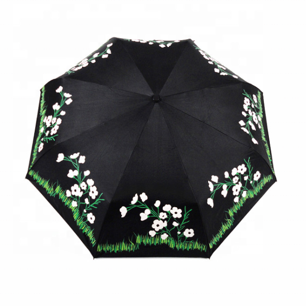 Magic Fabric Color Changing Folding Umbrella When Wet,Rechange When In Sun Dry