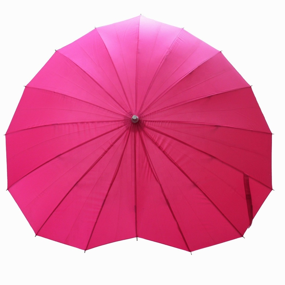 Ladies And Mens Fashion Fancy Umbrella,Fashionable Pink Heart Shaped Sun Umbrella