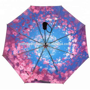 Custom Put In Backpack Cheap Beautiful Inside Flower Digital Full Print Umbrella