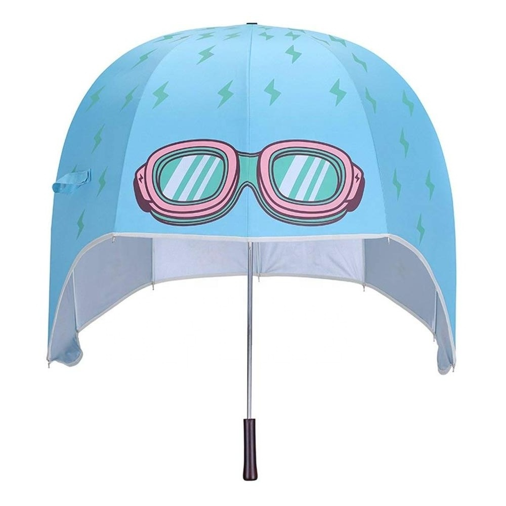 Printed Sun Shade Wind Breaker Outdoor Beer Baseball Cap Hat Shape Rain Umbrella