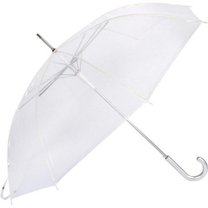 Clear See Through Dome Shaped Apolo Bubble Plastic POE Straight Transparent Umbrella