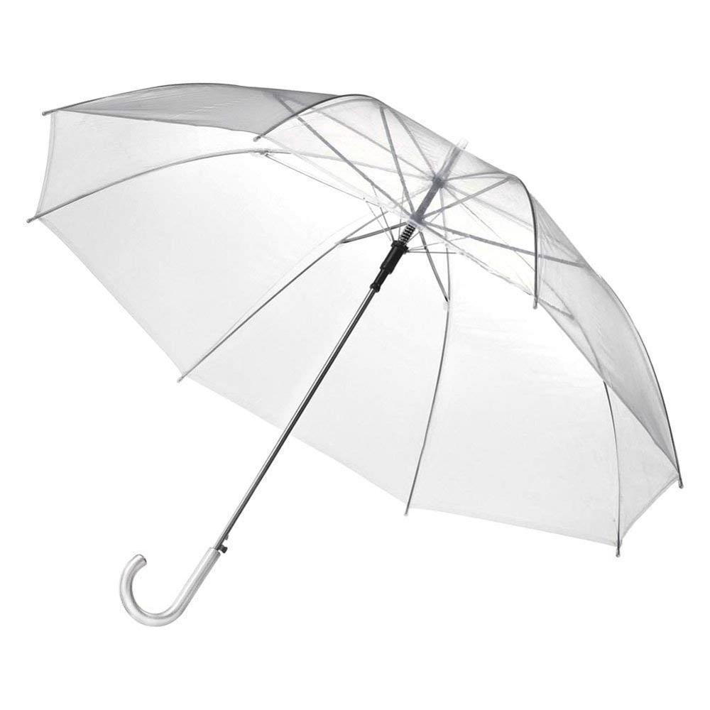 Clear See Through Dome Shaped Apolo Bubble Plastic POE Straight Transparent Umbrella