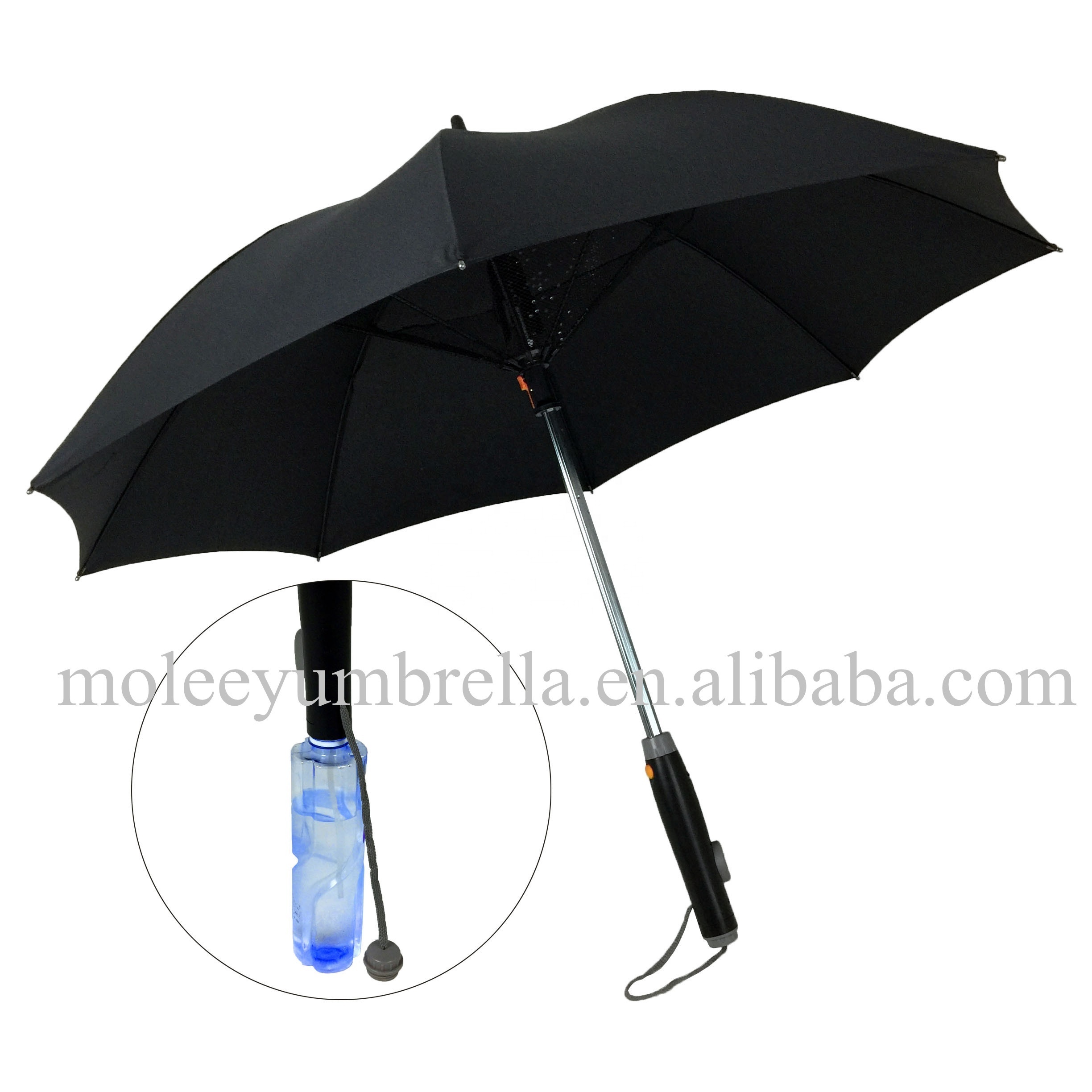 Fan Umbrella With Fan And Water Spray Mist Cooling Air Condition