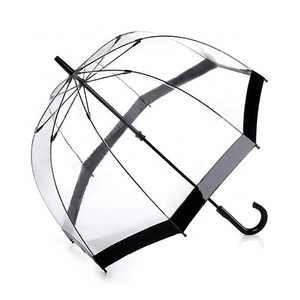 Expensive Quality Clear Dome PVC Umbrellas With Logo Prints