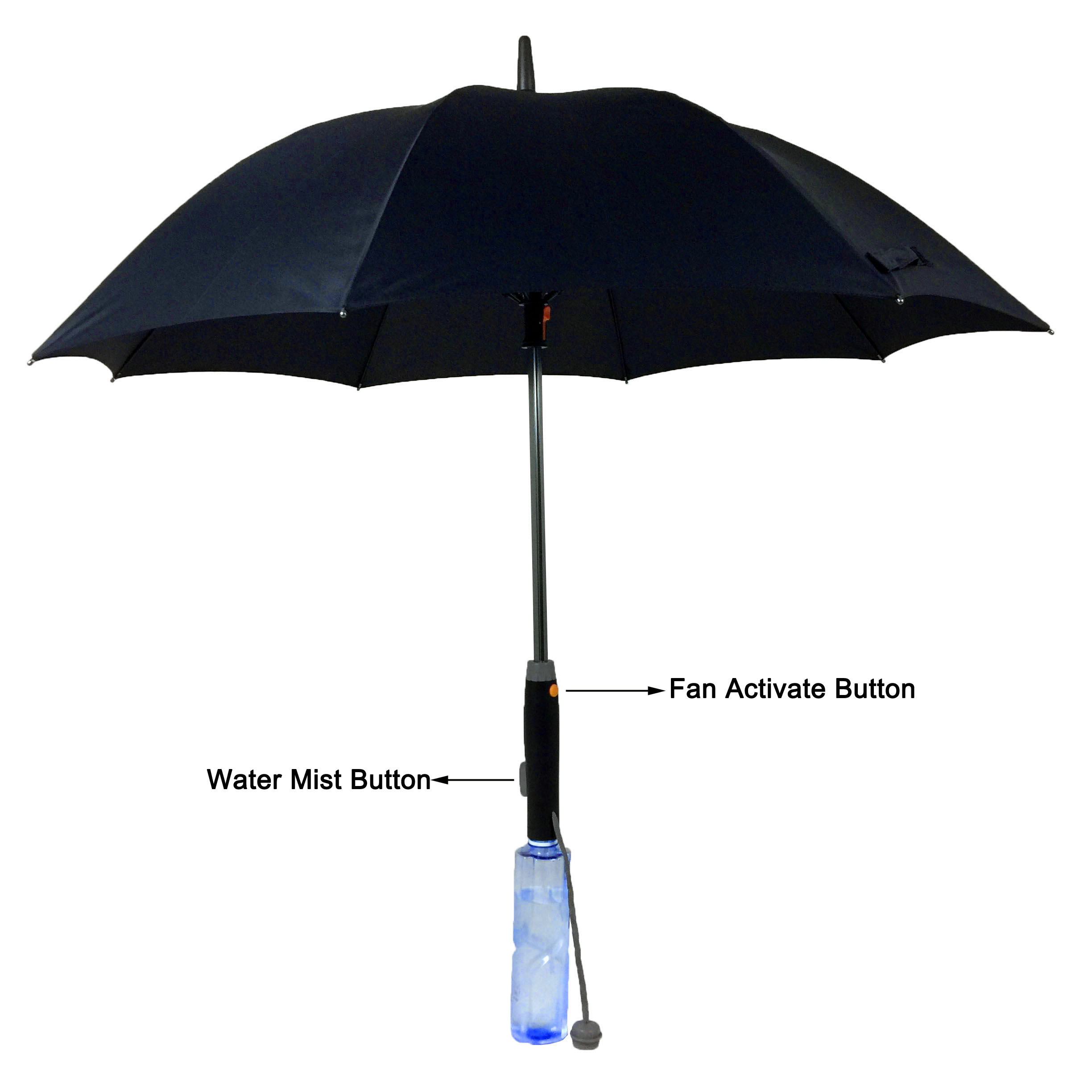 1 Quantity Automatic Electric-Fan Solar Fold Outdoor Mist Fan Umbrella