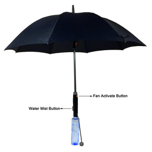 1 Quantity Automatic Electric-Fan Solar Fold Outdoor Mist Fan Umbrella