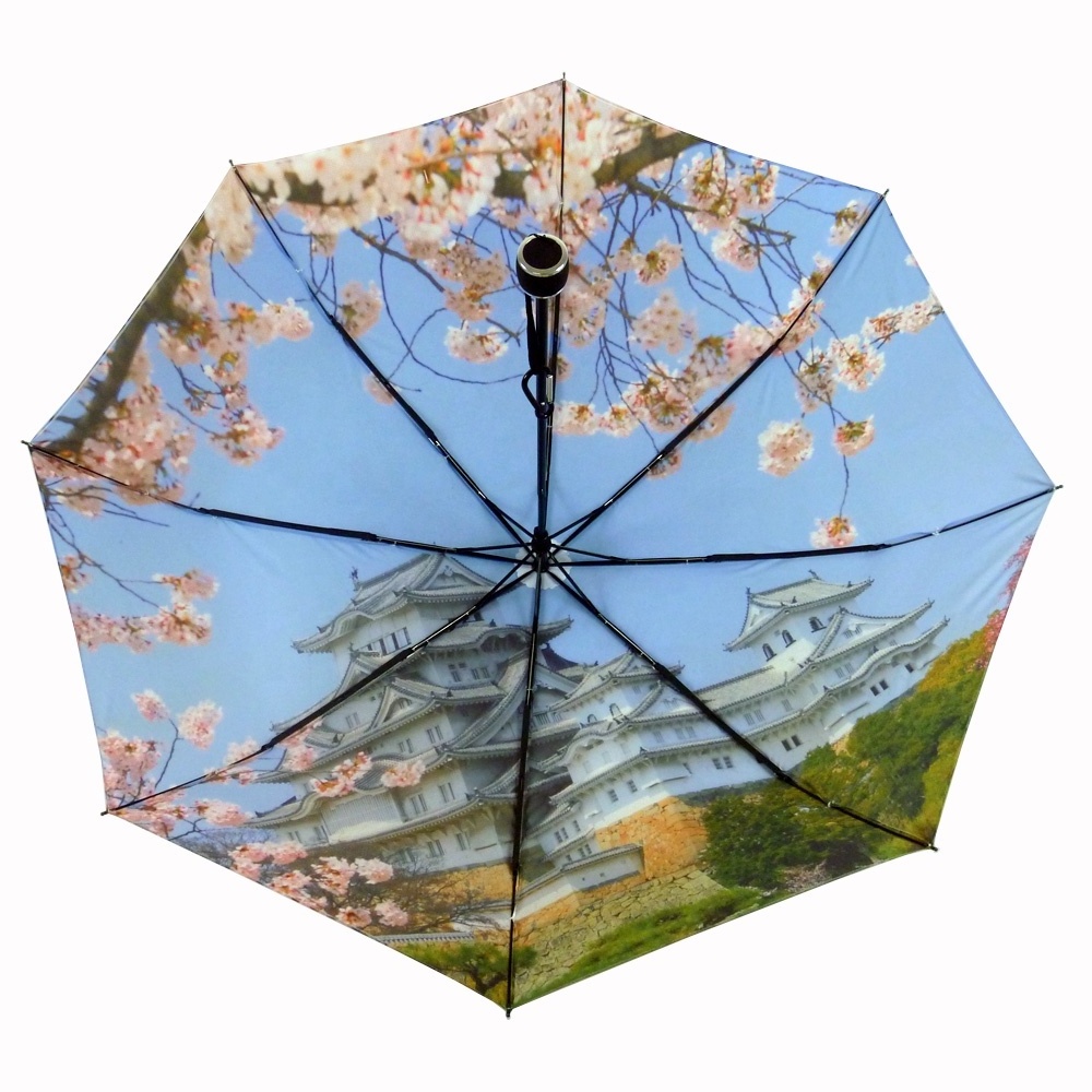 Custom Photo Digital Cat Dog Paw Finger Print Compact Umbrella