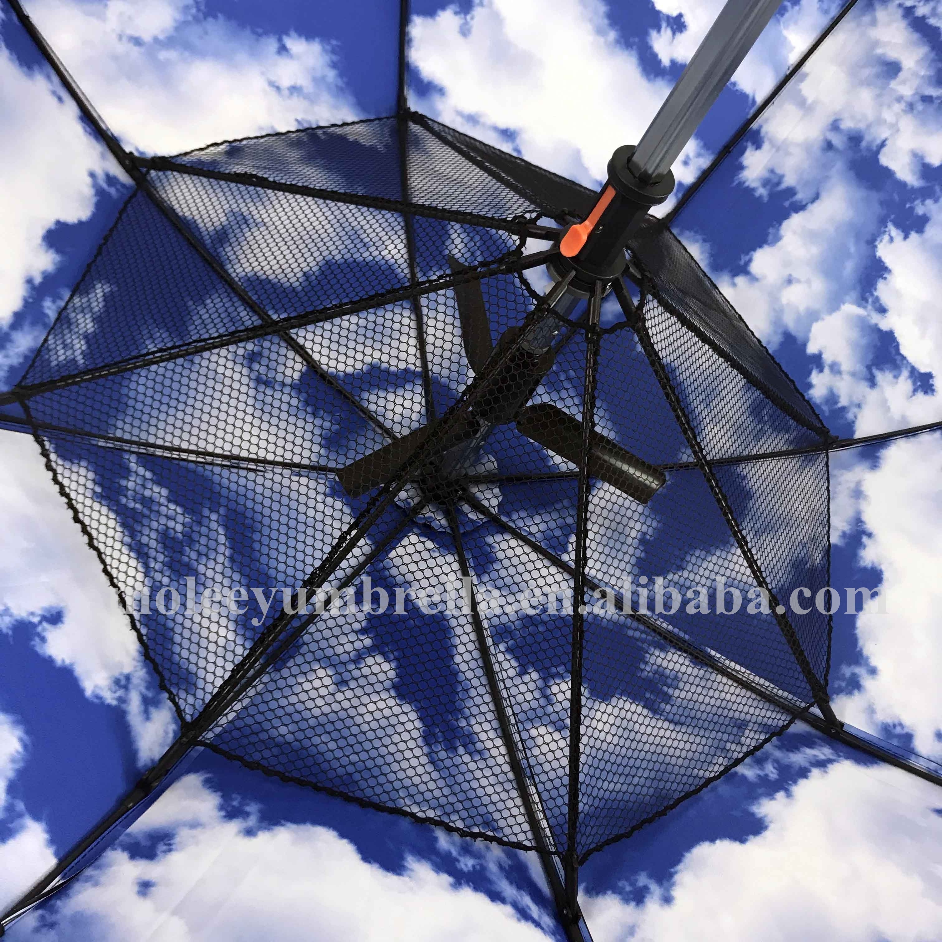 Umbrella with Built in Fan and Water Spray Mist