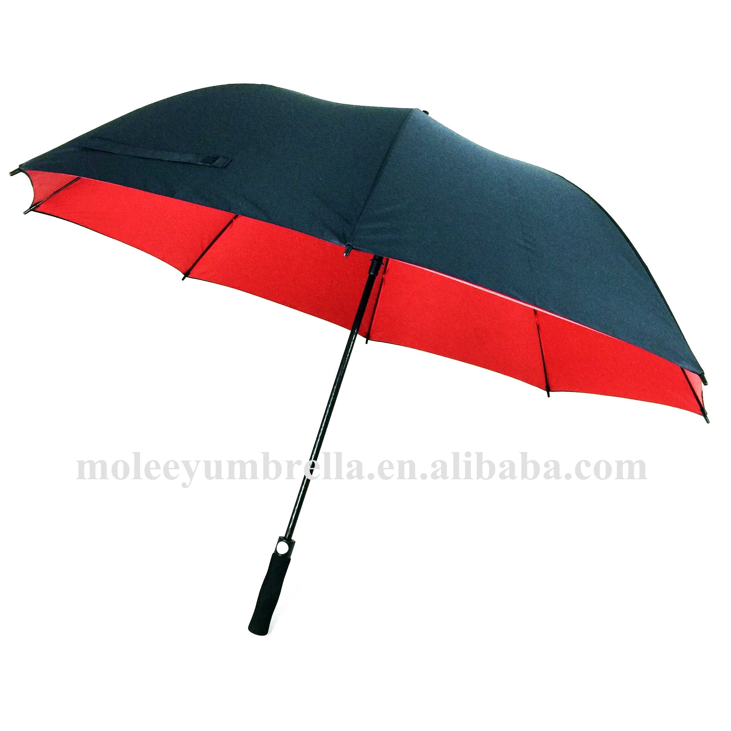 Red and Black Custom Double Canopy Golf Umbrella