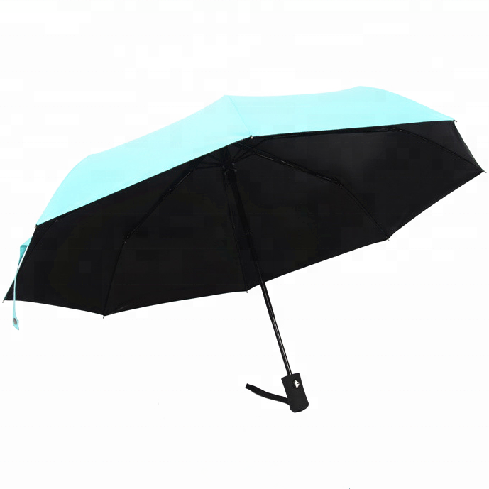 Chinese Shenzhen Promotional Cheap Lady Up Collapsible 3 Fold Small Auto Rain UV Sun Umbrella