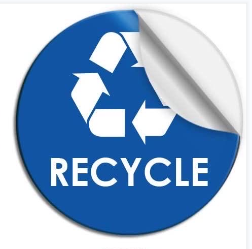 Recycle Sticker Trash Can Decal - 6