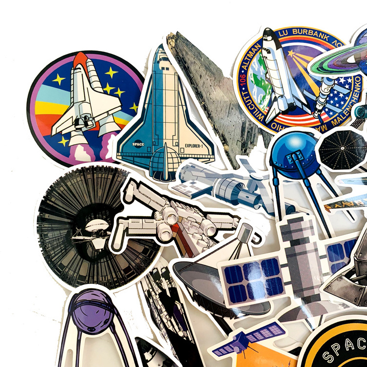 34pcs Funny Astronaut Aircraft Stickers For Luggage Laptop Refrigerator Motorcycle Skateboard Pegatinas