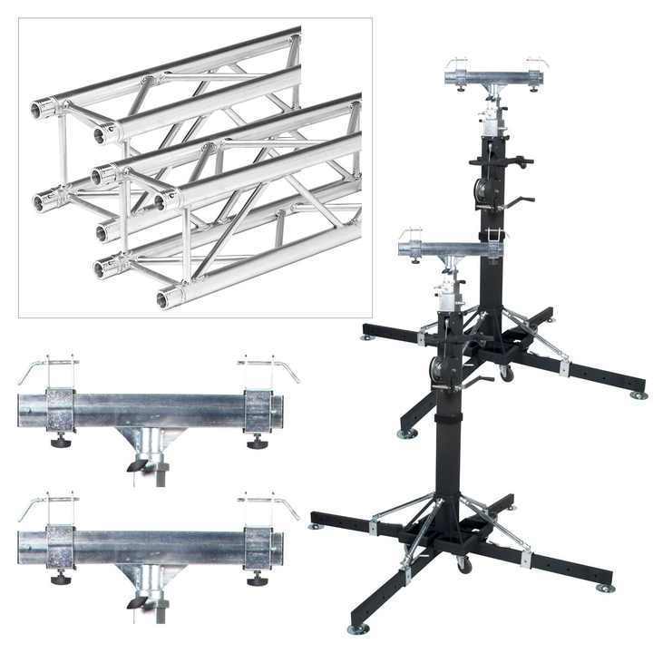 Hot Sale 1.5M To 4M Hanging Led Screen Aluminum Truss System Lift Tower Steel Truss Lift Equipment Crank Stand Truss Lifter