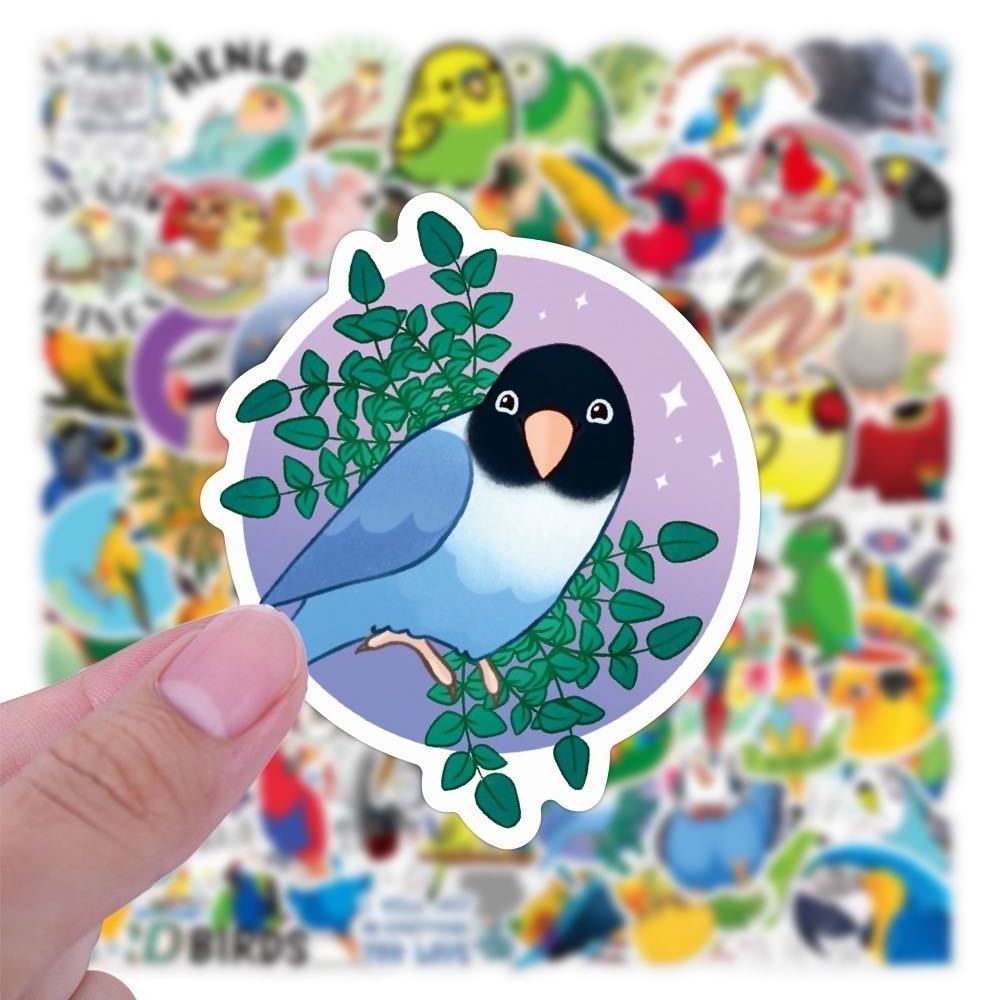 100Pcs Bird Stickers Waterproof Vinyl For Kids Laptop Decals Girls Water Bottles Wall Skateboard