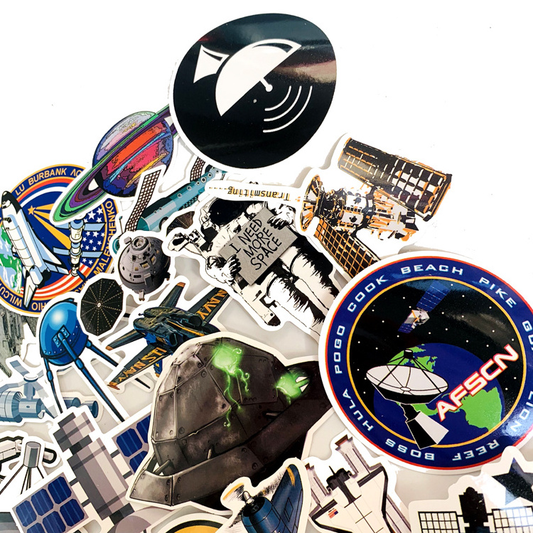 34pcs Funny Astronaut Aircraft Stickers For Luggage Laptop Refrigerator Motorcycle Skateboard Pegatinas