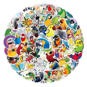 100Pcs Bird Stickers Waterproof Vinyl For Kids Laptop Decals Girls Water Bottles Wall Skateboard