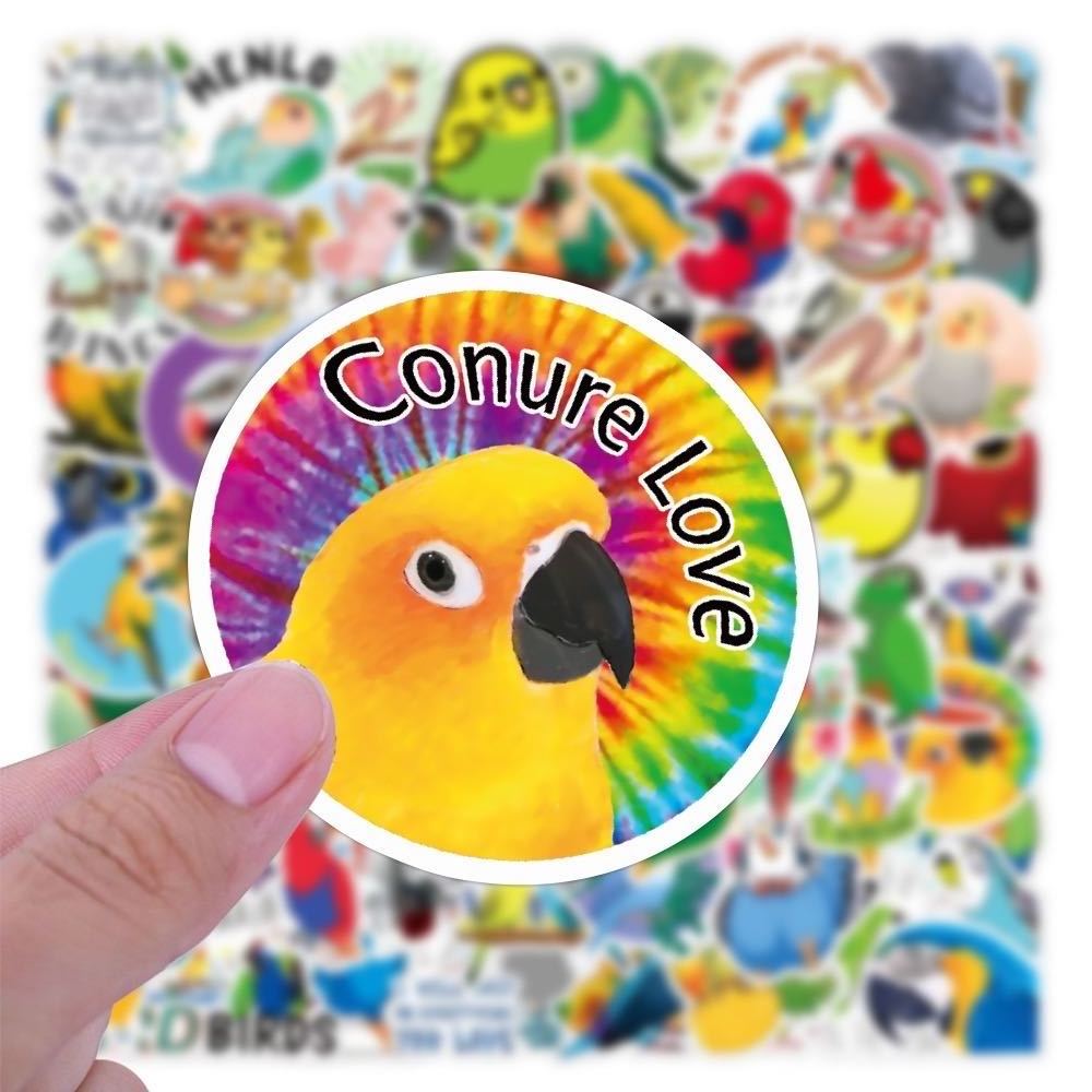 100Pcs Bird Stickers Waterproof Vinyl For Kids Laptop Decals Girls Water Bottles Wall Skateboard