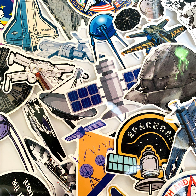 34pcs Funny Astronaut Aircraft Stickers For Luggage Laptop Refrigerator Motorcycle Skateboard Pegatinas