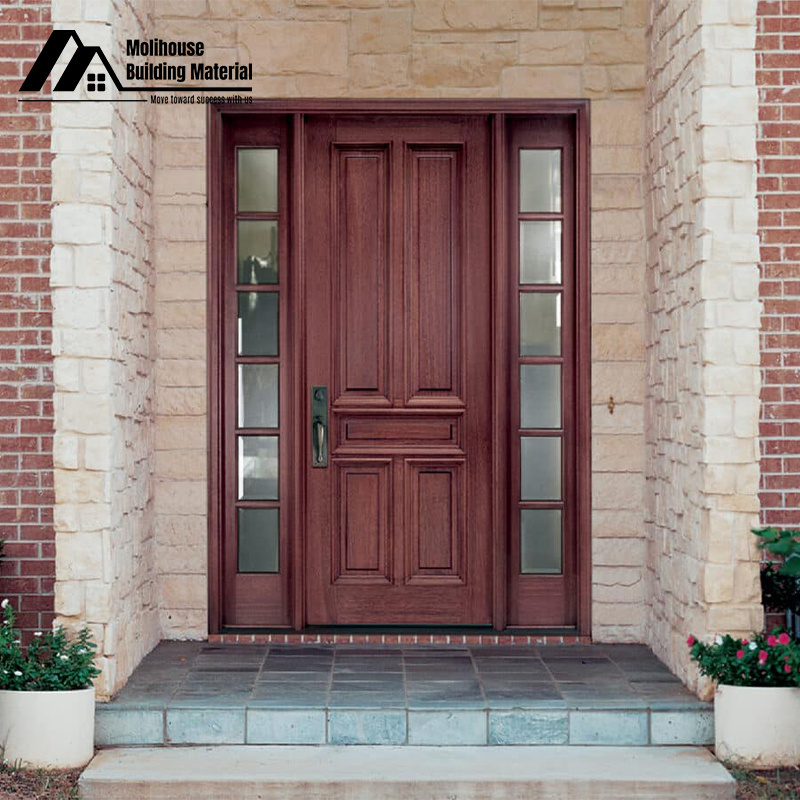 New Design Classical Solid Walnut Wood Door Designs Wooden Security Doors Main Entry Wood Exterior Door For House