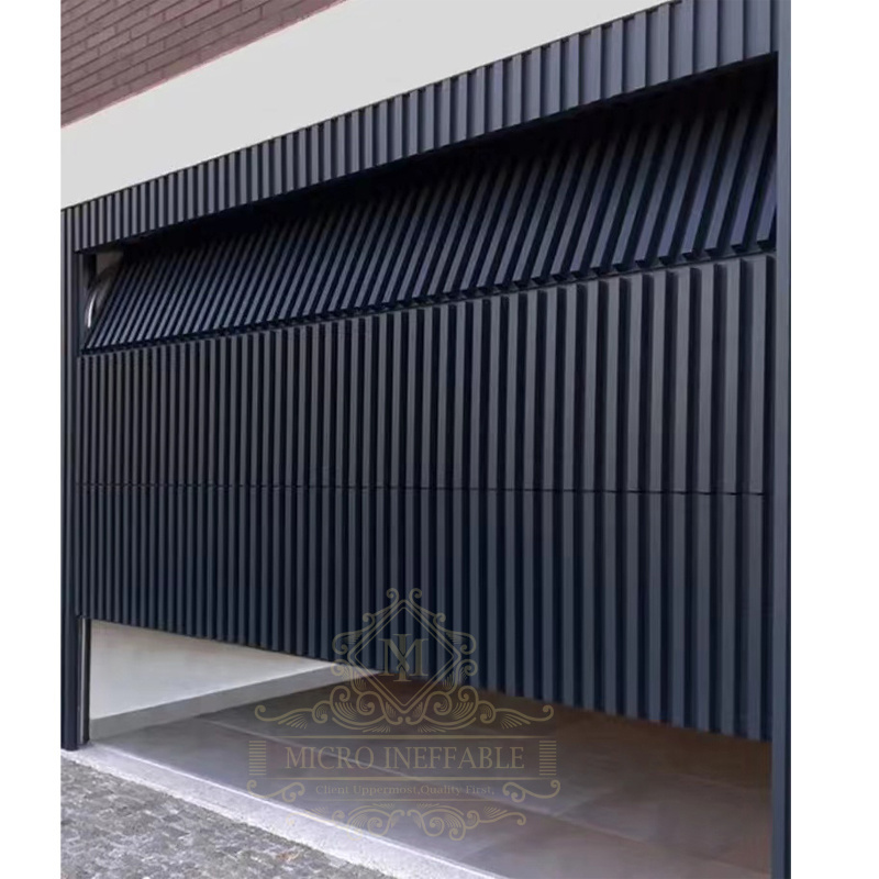 Factory Price Modern Design Aluminum Grill Heavy Duty Theft Proof Glass 9x8 Garage Doors