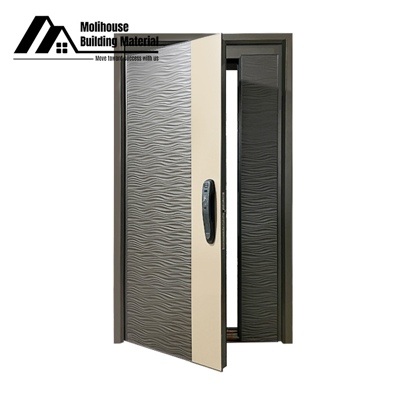 High Quality Luxury Designs Front Entry External One And Half Doors Exterior Metal Main Security Door