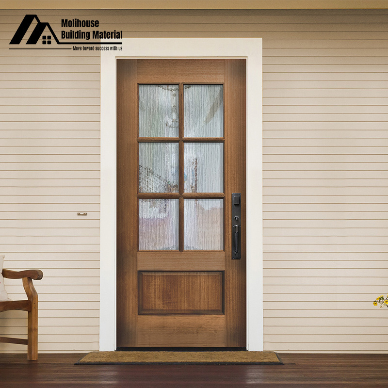 New Design Classical Solid Walnut Wood Door Designs Wooden Security Doors Main Entry Wood Exterior Door For House