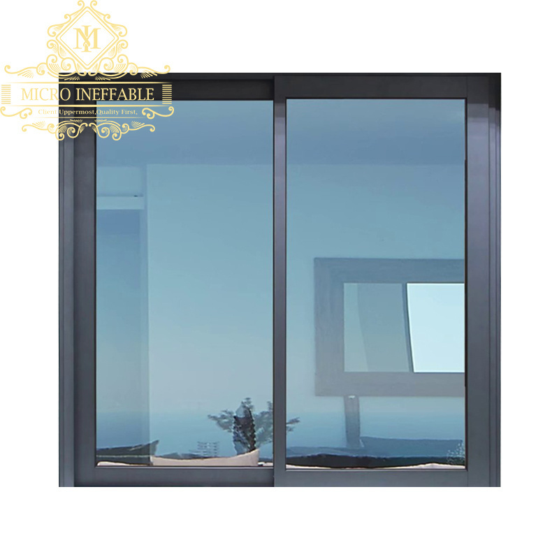 Superior Quality  Commercial Low-E Aluminum Sliding Windows Hurricane-Proof Aluminum Windows Aluminum Up Down Sliding Window