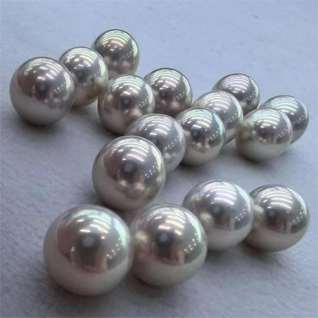 Top Quality 12-13mm Freshwater Round White Edison Loose Pearl without Hole for DIY Jewelry