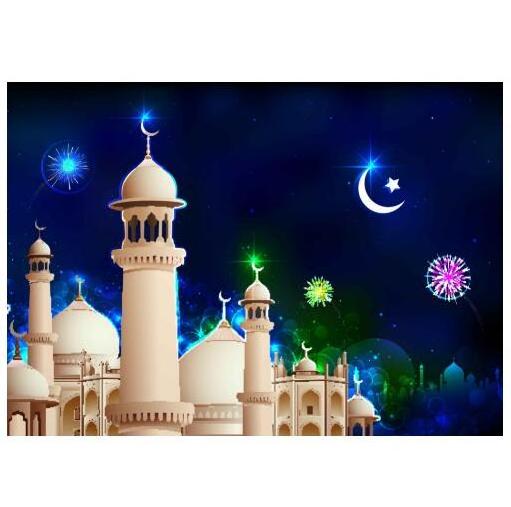 Ramadan Mubarak Decorations Backdrop Banner Sign Photo Booth Background for Home Muslim Ramadan Kareem Eid Al Fitr