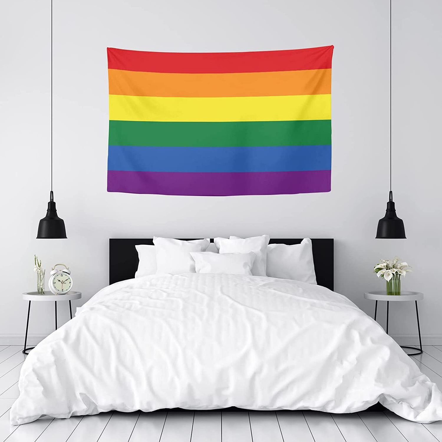 Wall Hanging Tapestries Gay Rainbow Ufo Wall Blanket Wall Hanging Home Decor for Bedroom Living Room Dorm Restaurant