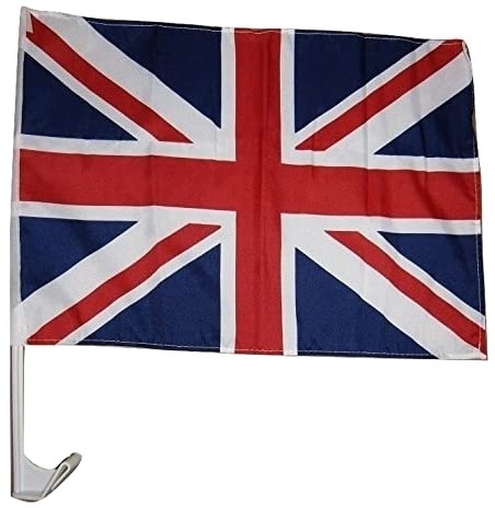 FOOTBALL FANS CUSTOM UNION JACK HAND FLAGS WITH STICK