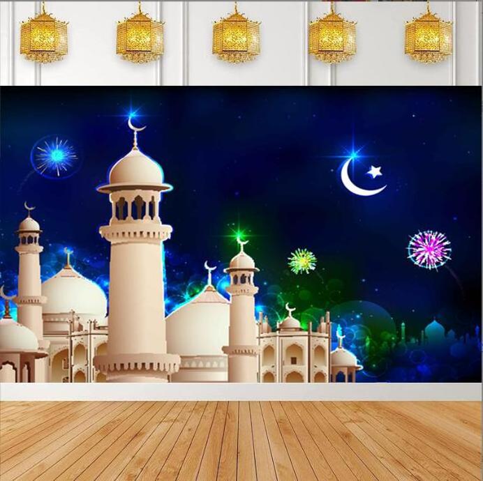 Ramadan Mubarak Decorations Backdrop Banner Sign Photo Booth Background for Home Muslim Ramadan Kareem Eid Al Fitr